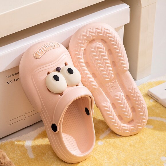 Fun and stylish clogs with large eyelets: comfortable, height-increasing！！PINK - Picture 6 of 6